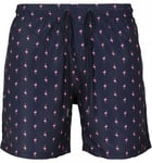 Urban Classics Badshorts med rosa flamingos herr (flamingo,3XL)