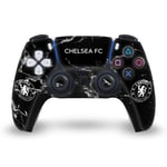 Head Case Designs Officially Licensed Chelsea Football Club Black Marble Mixed Logo Vinyl Faceplate Sticker Gaming Skin Decal Cover Compatible With Sony PlayStation 5 PS5 DualSense Controller