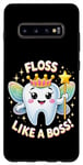 Coque pour Galaxy S10+ Floss Like a Boss Tooth Fairy Fun Hygiène bucco-dentaire