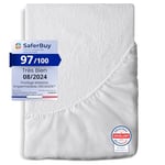 Dreamzie Protège Matelas 80 x 190 cm Imperméable - pour Matelas 80 x 190 cm - Alèse certifiée Oeko-TEX Hypoallergénique, Anti-Acarien et Bactérien