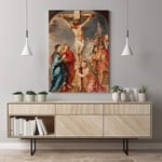 RuYun Christ on the Cross Christian religious art Canvas poster Painting wall Art decor Living room Bedroom Study Decoration Prints 50x75cm No Frame