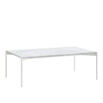 Adea - Plateau Table 100x60, White Carrara Marble Top White Option Legs - Vit - Vit - Soffbord - Metall/Sten