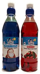 Snowycones | Syrup for Snow Cones and Shaved Ice | Not Slush | Blue Bubblegum and Red Cherry, 500 ml, Pack of 2,