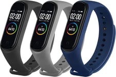 WOOZ [3 Pack] Straps for Xiaomi Mi Smart Band 4 / Mi Band 3, Colourful Replacem