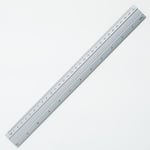 Creativ Aluminium linjal med tum & cm - 30 lång