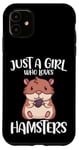 Coque pour iPhone 11 Just A Girl Who Loves Hamster doré pour rongeur
