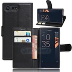 Sony Xperia X Compact PU Wallet Case Black