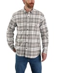 Carhartt Midweight Flannel L/S Plaid Shirt Malt