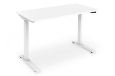 Electric height-adjustable Desk, 120x60x18cm top 50kg load, white