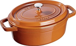STAUB Cast Iron Roaster/Cocotte, Oval 29 cm, 4.25 L, Cinnamon