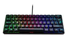 Surefire Kingpin M1 60% Mechanical Gaming Keyboard, German Gaming Multimedia Keyboard, Small & Mobile, RGB Keyboard with Lighting, 100% Anti-Ghosting Keys, German Layout QWERTZ
