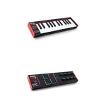 Beat Maker Bundle - AKAI Professional LPK25 and LPD8-25 Key USB MIDI Keyboard with Responsive Synth Keys, and MIDI Controller with 8 RGB MPC Drum Pads, Music Production Software Included