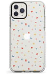 Small Confetti Print on Clear Impact Phone Case for iPhone 12 | 12 Pro TPU Protective Light Strong Cover with Dots Colourful Playful Abstract Bright
