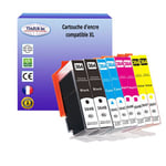 8 Cartouches compatibles avec HP DeskJet 3070A, 3520 , 3522, 3524 remplace HP 364XL (2N+2C+2M+2J ) - T3AZUR