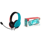 Nintendo Switch Lite - Turquoise & PDP LVL40 Wired Stereo Headset for NS -Joycon Blue/Red