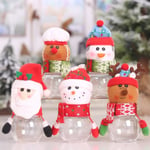 Christmas Candy Jar Plastic Cookie Storage Colorful Gift Fo Gingerbread
