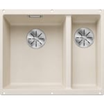 Blanco Subline 340/160-U UXI diskbänk, 55,2x42,7 cm, vit