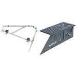 Wolfcraft 5210000 Gabarit pour la prise de mesure des marches d'escalier à remplacer - Mesure Dimensions des marches & 5208000 Équerre 3D d'onglet 150 x 275 x 66 mm - Traçage angle de 45° à 90°