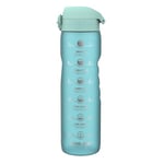 Ion8 Gourde 1 Litre avec Marqueur Heure pour Boire, Anti-Fuite, Facile à Ouvrir, Verrouillage Sécurisé,Lavable en Lave-vaisselle,Sans BPA, Idéale pour la Gym et le Fitness, Motivator Bleu Sonique