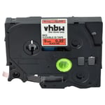 vhbw 1x Ruban compatible avec Brother PT E300VP, E110, E500, E300, E105, E500VP, E110VP imprimante d'étiquettes 9mm Noir sur Rouge, flexible