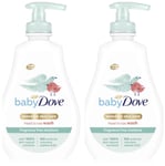 Twin Pack Baby Dove Sensitive Skin Fragrance Free Head to Toe Wash 2 x 400ml