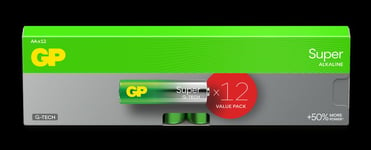 GP Super Alkaline AA-batteri, 15A/LR6, 12-pack