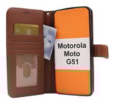 New Standcase Wallet Motorola Moto G51 (Brun)