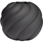 Cooee Design Twist Ball Vase 20cm Black 34 cm, Sort Keramikk