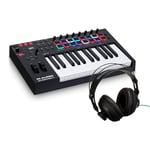 M-Audio Oxygen Pro 25 – 25 Key USB MIDI Keyboard Controller with Software Suite Included & Alesis SRP100 - Over-Ear Closed-Back Studio Headphones