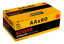 Kodak XTRALIFE alkaline AA battery (60 pack)