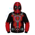 Deadpool Huvtröja med Huva för Barn Pojkar Casual Full Zip Hoodie Jacka Lös Kostym 4-5 Years