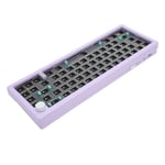 (Purple)67 Keys Mechanical Keyboard DIY Kit With RGB Multimedia Knob Support