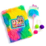 Barbie Extra Fluffy Diary Creative School Notebook Journal and Accessories Set