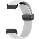 SKALO Silikonarmband metallspänne Garmin Fenix 8 51mm - Vit