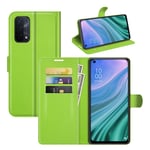 Oppo OPPO A54 5G PU Wallet Case Green