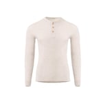 Aclima Mens WarmWool Grandad Shirt (Beige (BEIGE MELANGE) Small)