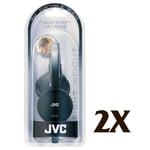 2X JVC Lightweight Foldable Headphones for Smartphones Tablets MP3 PC & Laptop