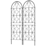 Metallspaljé Set om 2 för pluggning Rostskyddad spaljé för klätterväxter 50 x 150 cm Trädgårdsspaljé för krukväxter Plantera spa