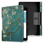 Lenovo Yoga Smart Tab 10.1 tri-fold pattern leather flip case - Peach Blossom