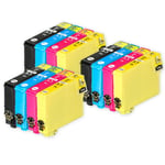 12 Ink Cartridges (Set) for Epson Stylus Office BX305F, BX305FW, BX305FW Plus