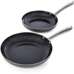 Morphy Richards 2pce Induction Frying Pan Set Non-Stick Ceramic Coated - 973015