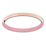 Swarovski Bracelet Jonc Stone, cristaux rose et placage de ton or rosé, taille M