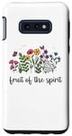 Coque pour Galaxy S10e Fruit of the Spirit – Poche chrétienne religieuse pour fleurs sauvages