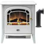 Dimplex Courchevel Optiflame Electric Stove + Plastic Flue Pipe Accessory Bundle