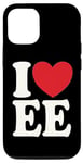 iPhone 13 I Love EE I Heart EE Initials Hearts Art E.E Case