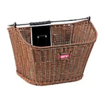 KlickFix Front Wheel Basket-2128052720 Front Wheel Basket, Brown, 40 x 33 x 25 cm