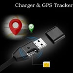 Car Chargers Gps Tracker Usb Cable Real Time Gsm/gprs Tracking F Black