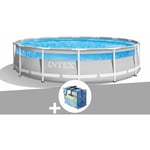 Kit piscine tubulaire Intex Prism Frame Clearview ronde 4,27 x 1,07 m + Bâche à bulles