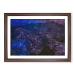 Big Box Art Road to The Mountains in Arizona Painting Framed Wall Art Picture Print Ready to Hang, Walnut A2 (62 x 45 cm)