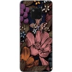 Huawei Mate 20 Pro Gennemsigtigt Telefoncover Tecknade blommor